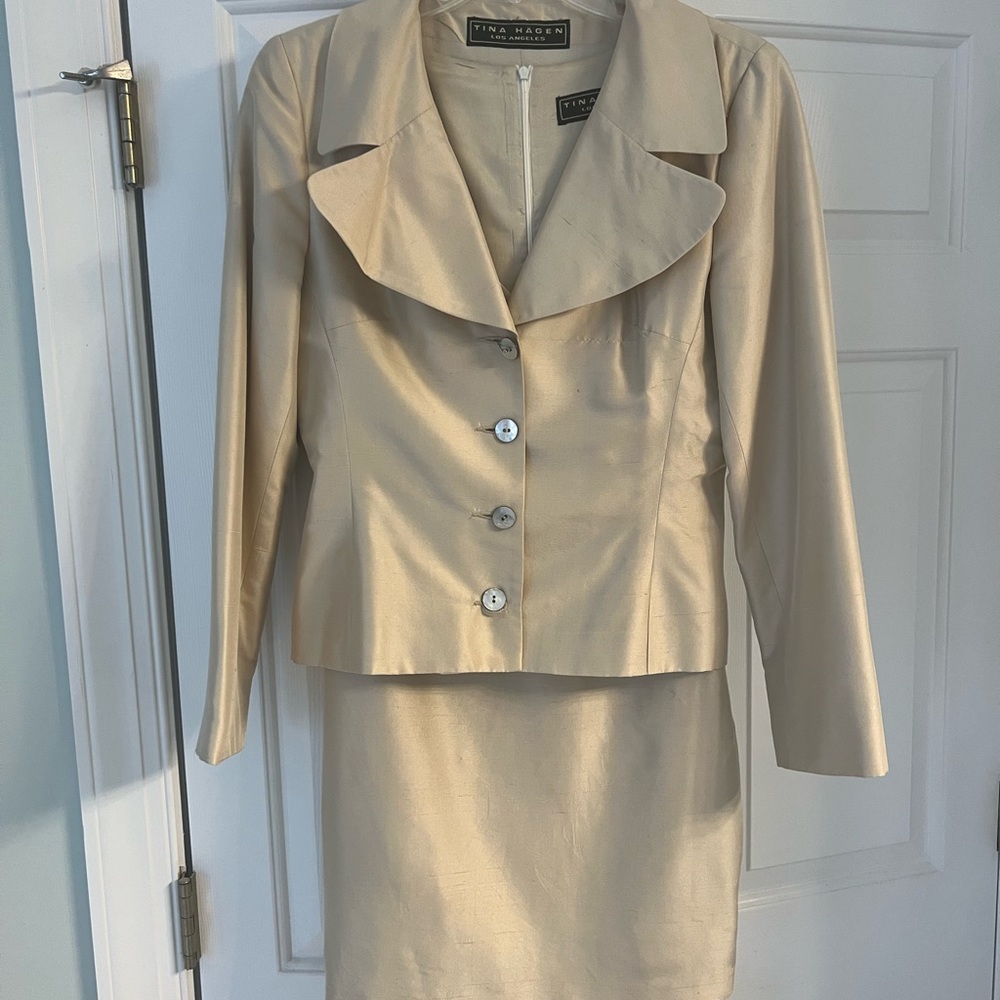 Vintage ‘90s Tina Hagen MINT condition evening suit dress/jacket